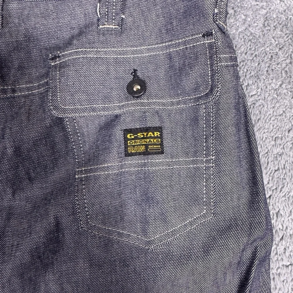 G Star Raw Jeans Mens 34x34 Comwood Bootcut Raw Denim Flap Pockets Baggy Skate